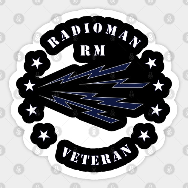 Navy - Radioman - RM - Veteran wo Bkgnd Sticker by twix123844